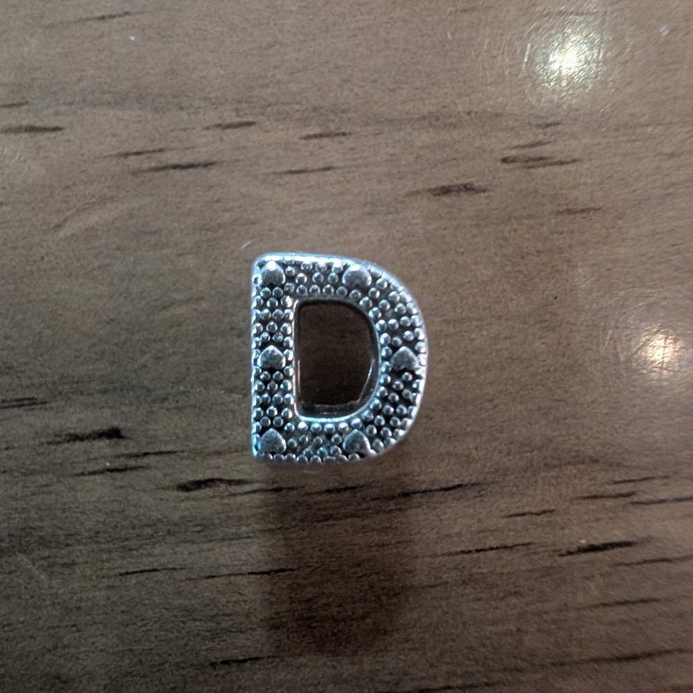 Silver Letter D Charm Pandora